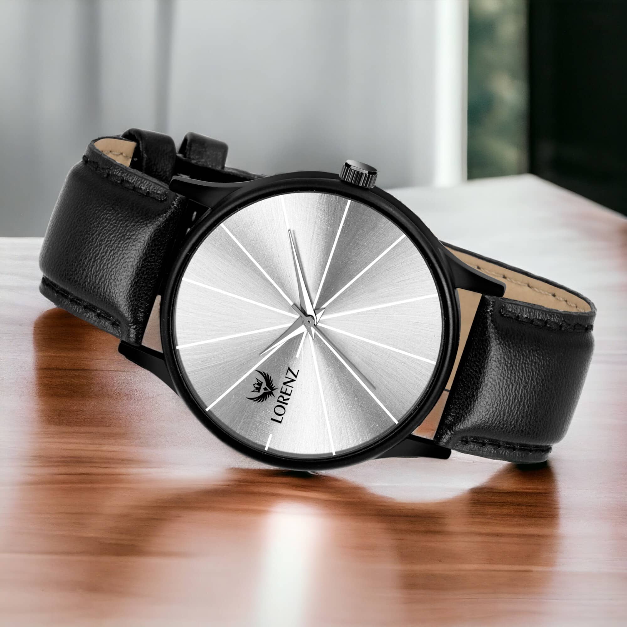 Lorenz Black PU Analog Men's Watch
