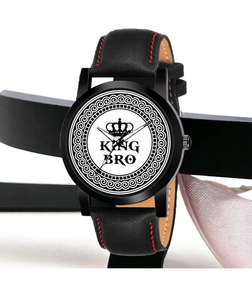     			Lorenz Black PU Analog Men's Watch