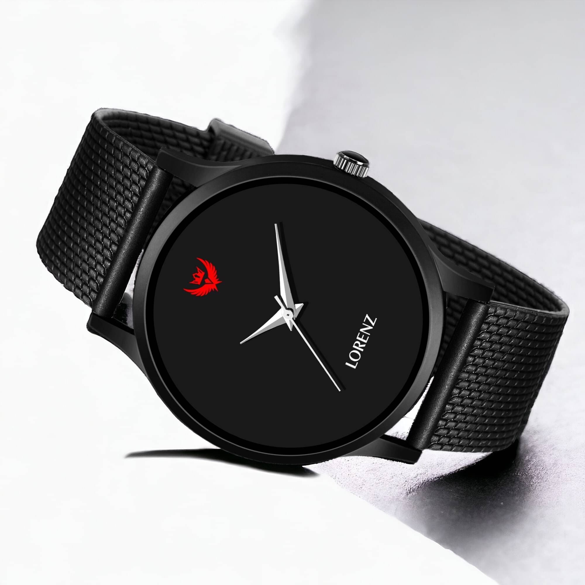     			Lorenz Black Silicon Analog Men's Watch