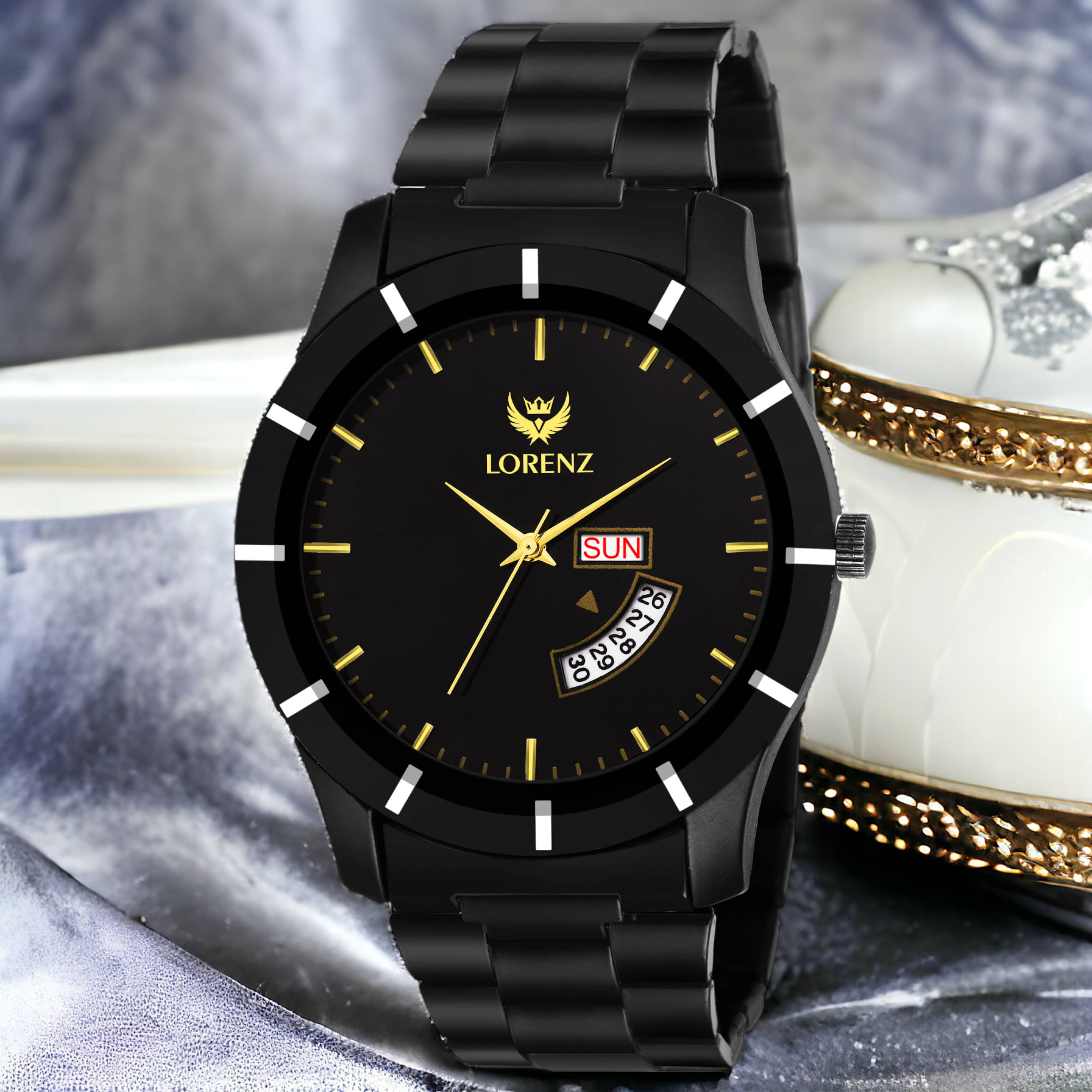     			Lorenz Black Stainless Steel Analog Men's Watch