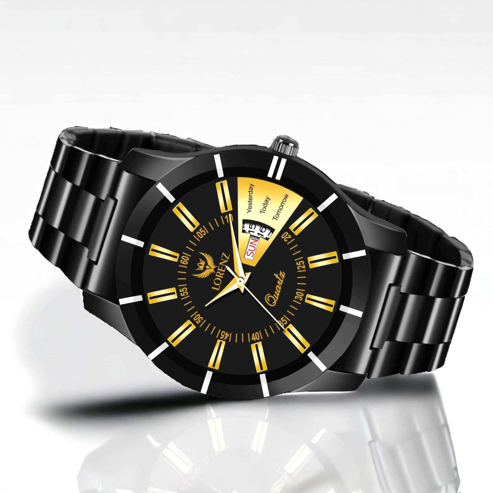     			Lorenz Black Stainless Steel Analog Men's Watch