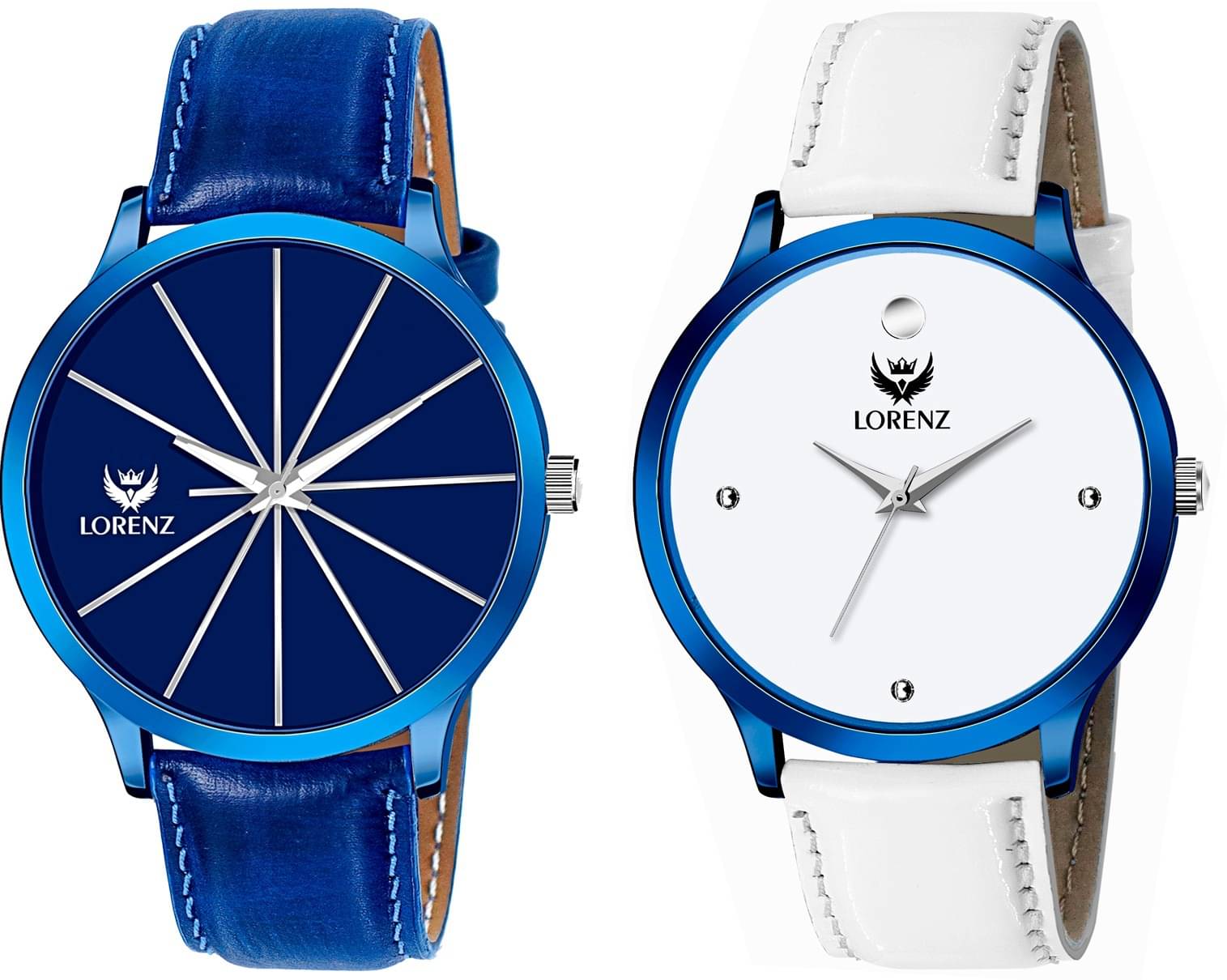     			Lorenz Blue PU Analog Men's Watch
