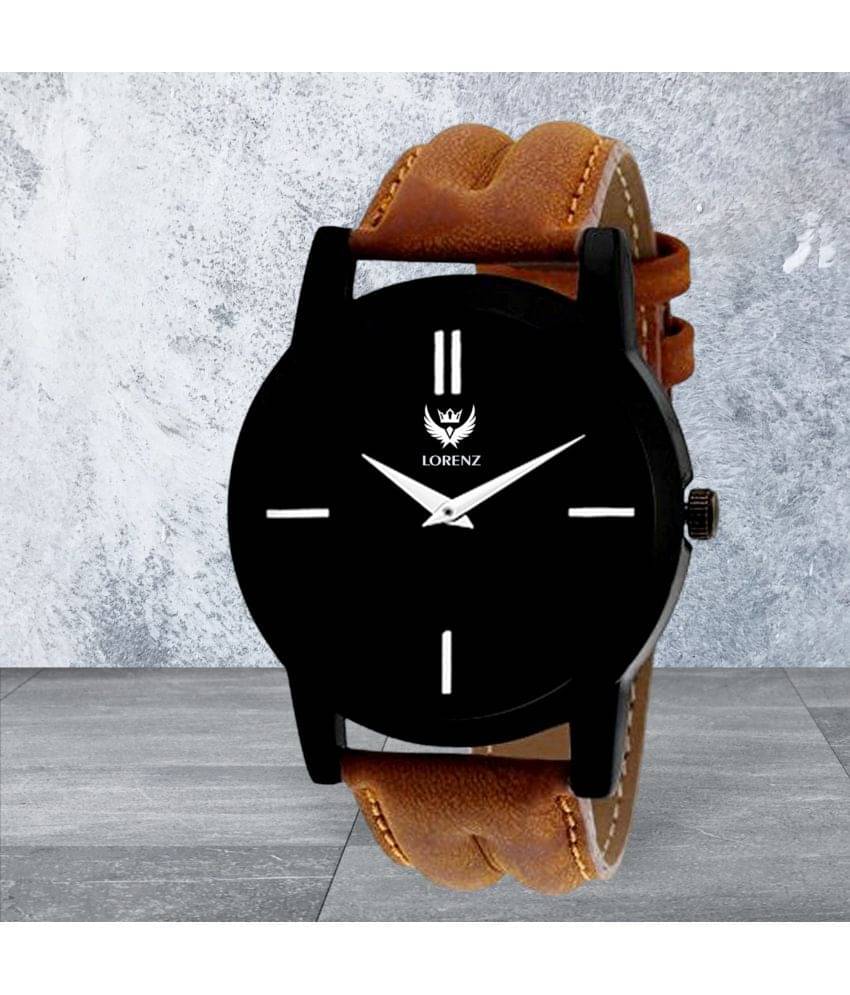     			Lorenz Brown PU Analog Men's Watch