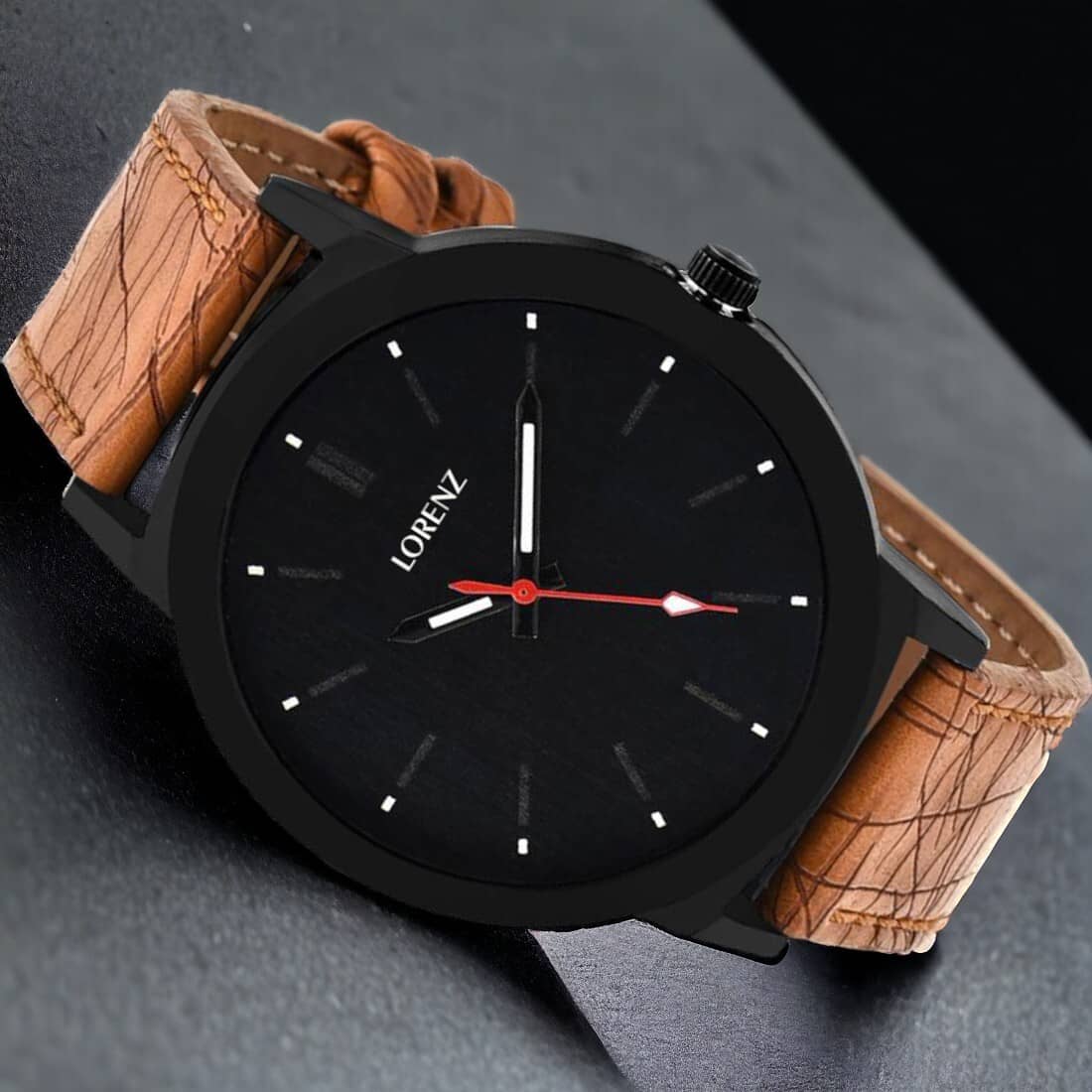 Lorenz Brown PU Analog Men's Watch
