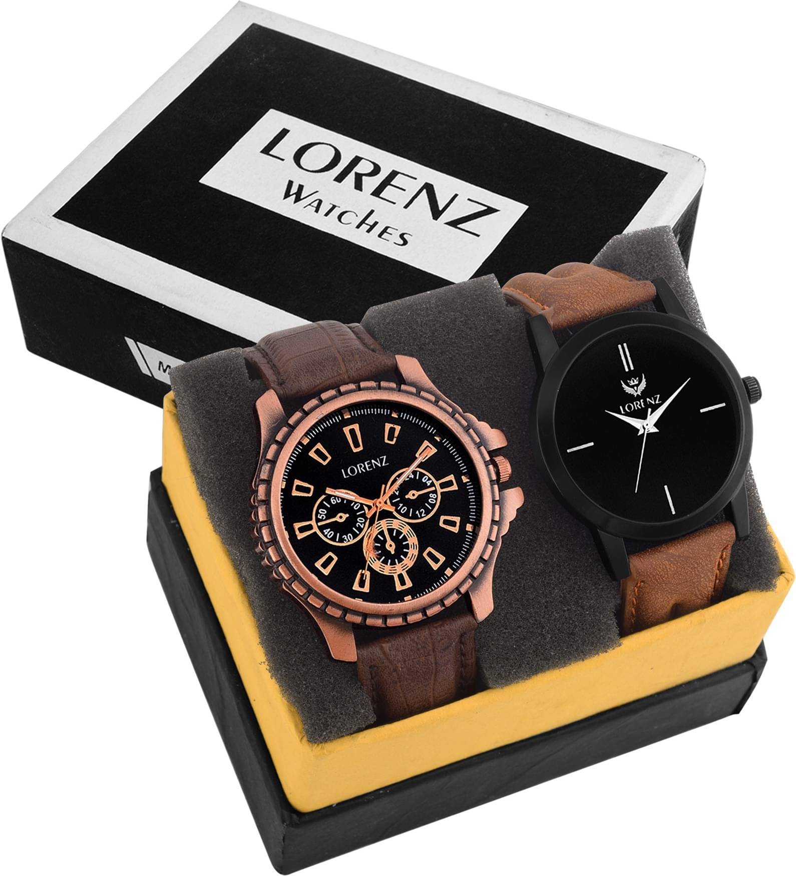     			Lorenz Brown PU Analog Men's Watch