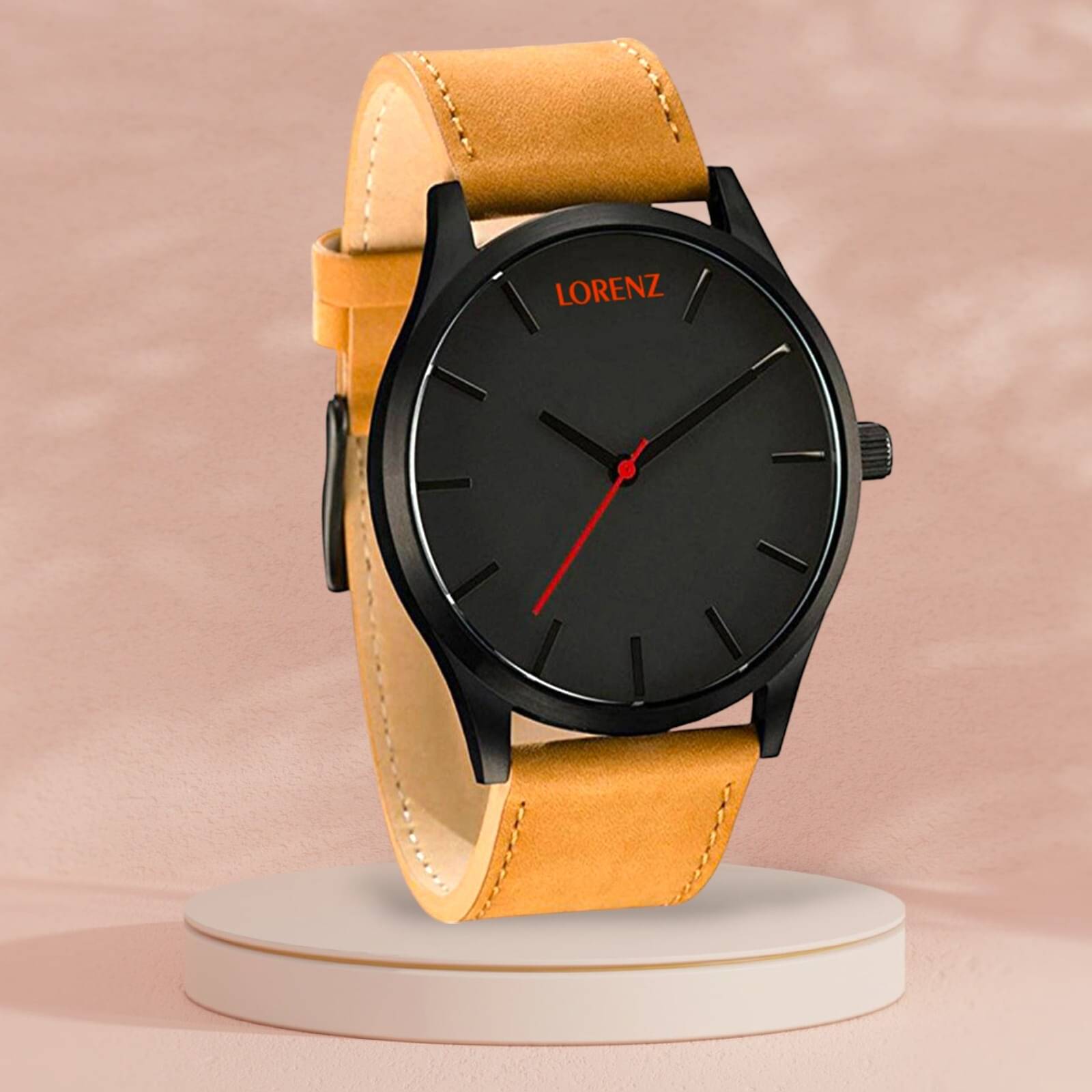     			Lorenz Brown PU Analog Men's Watch