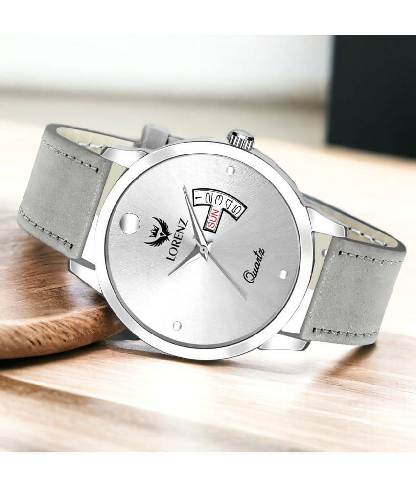 Lorenz Light Grey PU Analog Men's Watch Lorenz Light Grey PU Analog Men's Watch