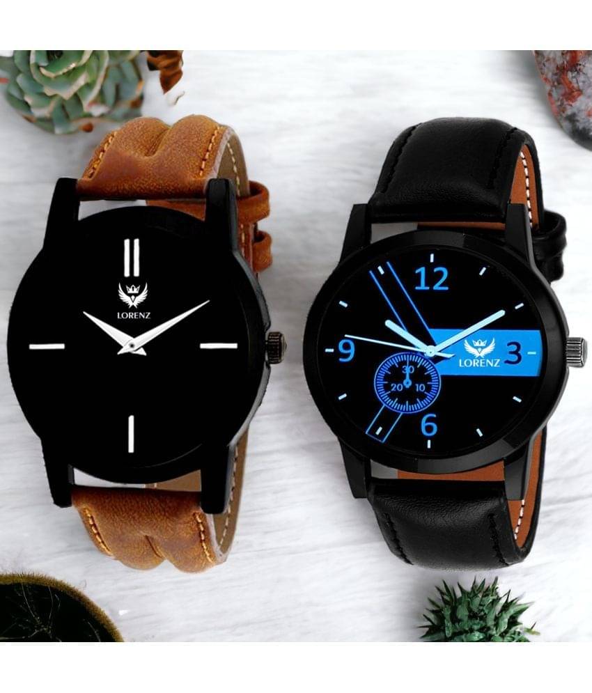     			Lorenz Multicolor PU Analog Men's Watch