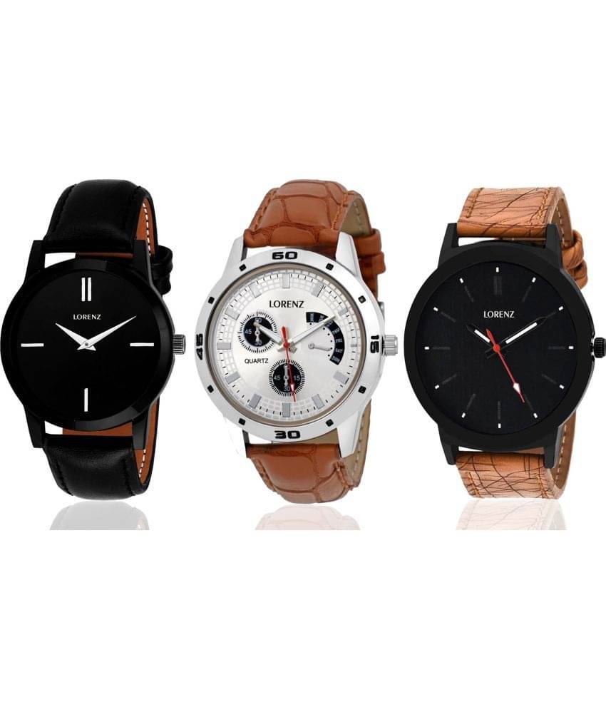     			Lorenz Multicolor PU Analog Men's Watch