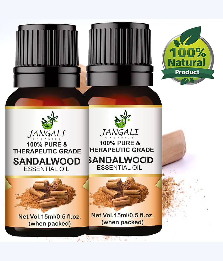 Pure Jangali Organics Sandalwood Essential Oil 15 mL ( Pack of 2 )