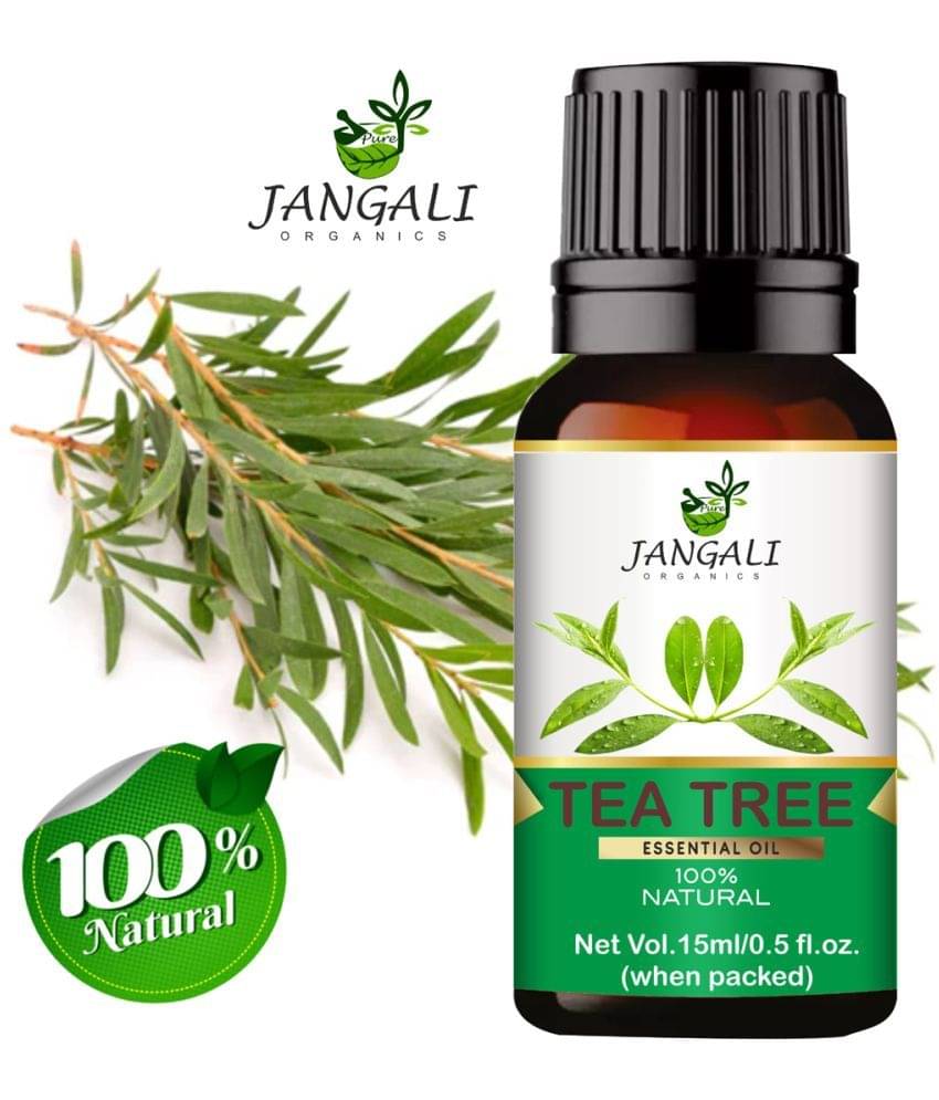     			PURE Jangali ORGANICS Tea tree essential oil for skin, face, hair, Remove Acne 15ML