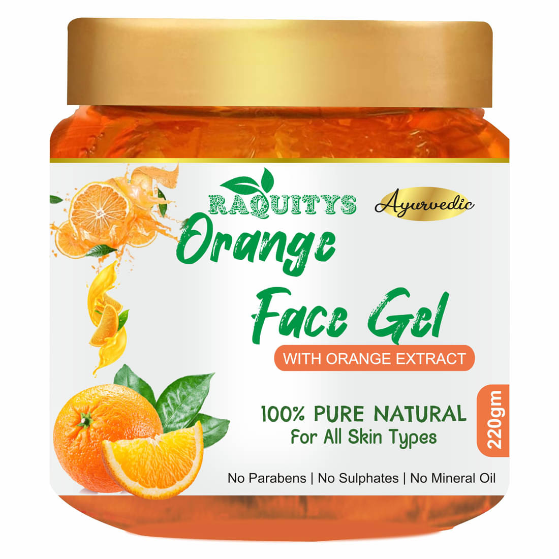 RAQUITYS Refreshing Orange Face Gel Moisturiser (220 g) RAQUITYS Refreshing Orange Face Gel Moisturiser (220 g)
