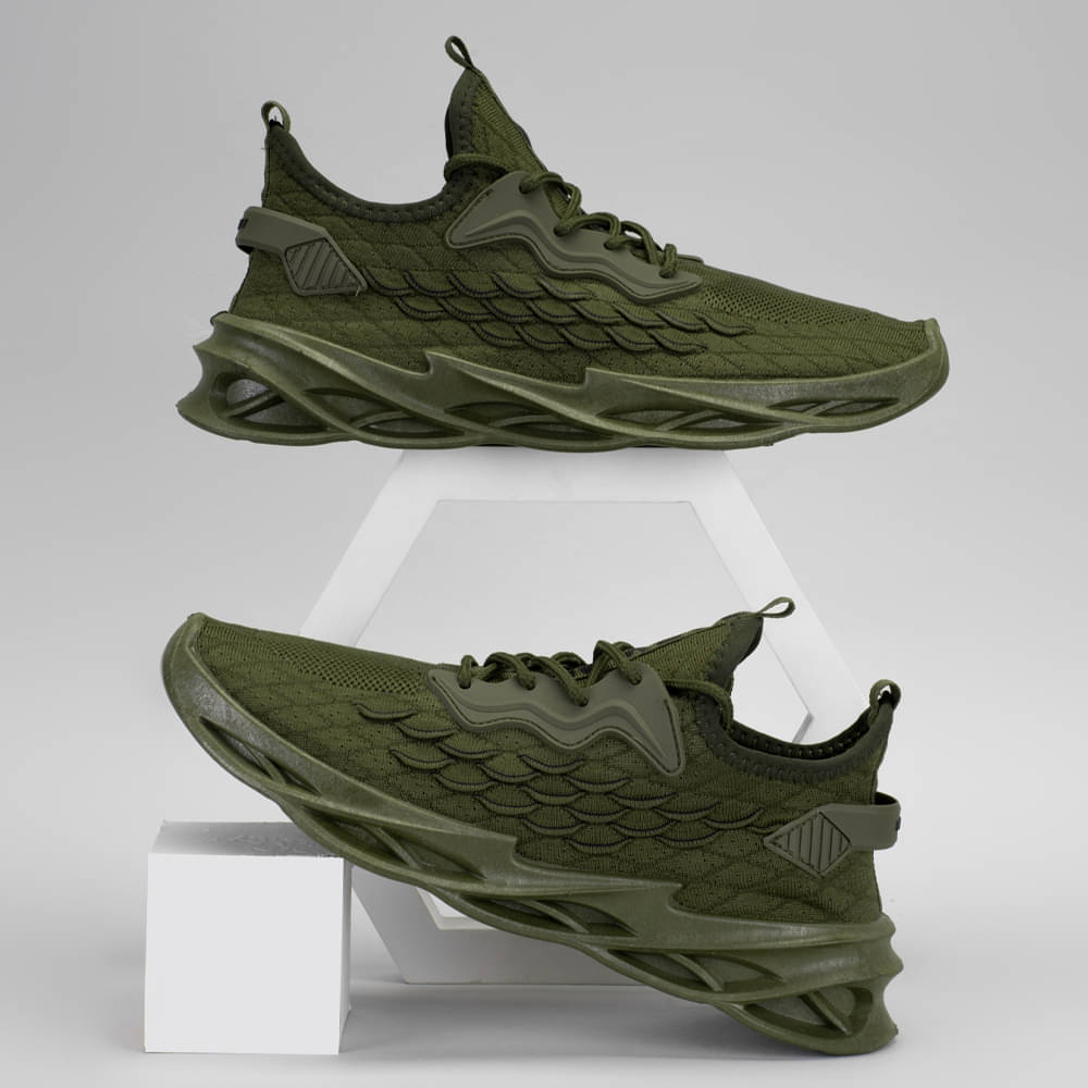     			RapidBox Olive Men's Sneakers