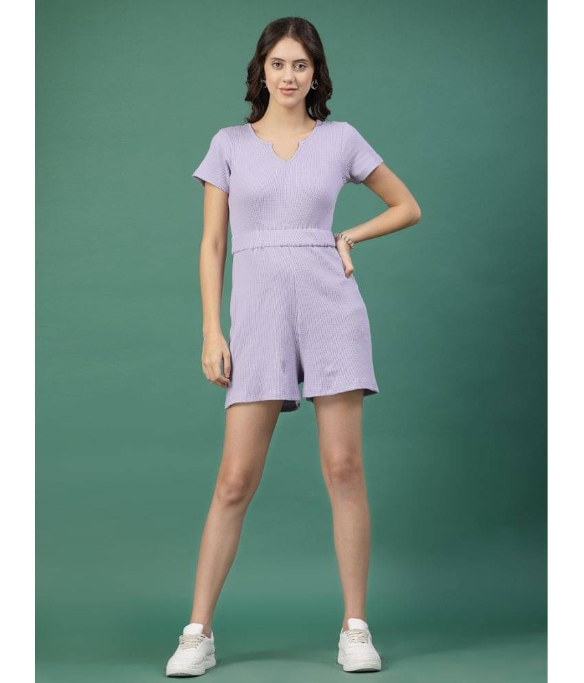 Rigo Lavender Cotton Slim Fit Women's Jumpsuit ( Pack of 1 ) Rigo Lavender Cotton Slim Fit Women's Jumpsuit ( Pack of 1 )