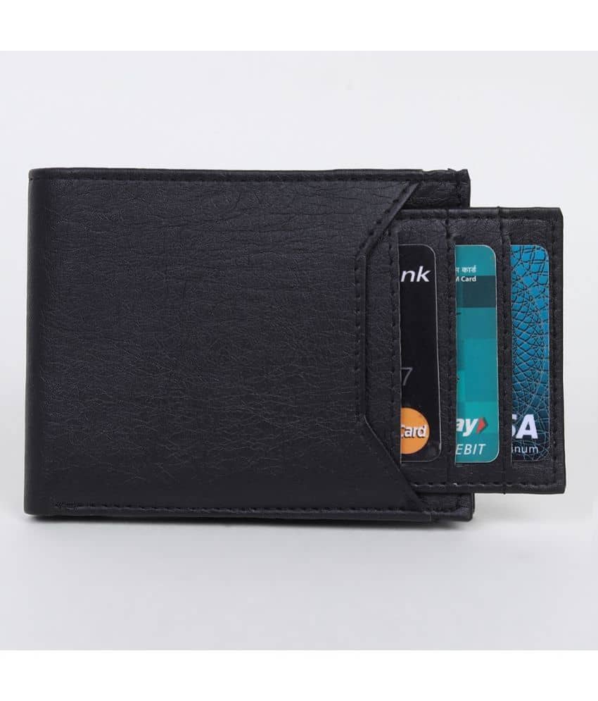 SUNSHOPPING Black Faux Leather Men's Regular Wallet ( Pack of 1 ) - Handbags | Buy online on ZillyBuy