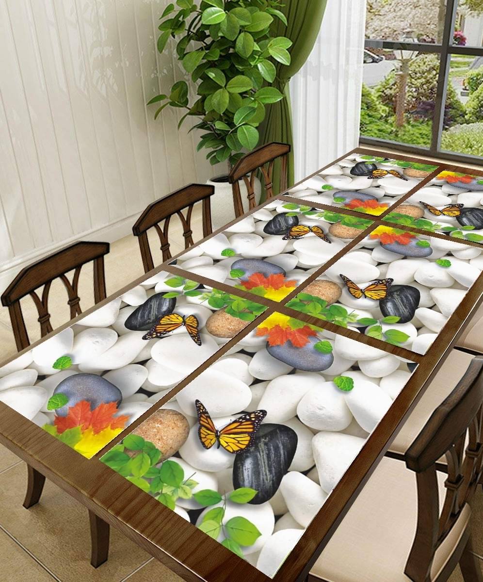 Sanraksshan PVC Graphic Rectangle Table Mats ( 40 cm x 32 cm ) Pack of 6 - Multi Sanraksshan PVC Graphic Rectangle Table Mats ( 40 cm x 32 cm ) Pack of 6 - Multi