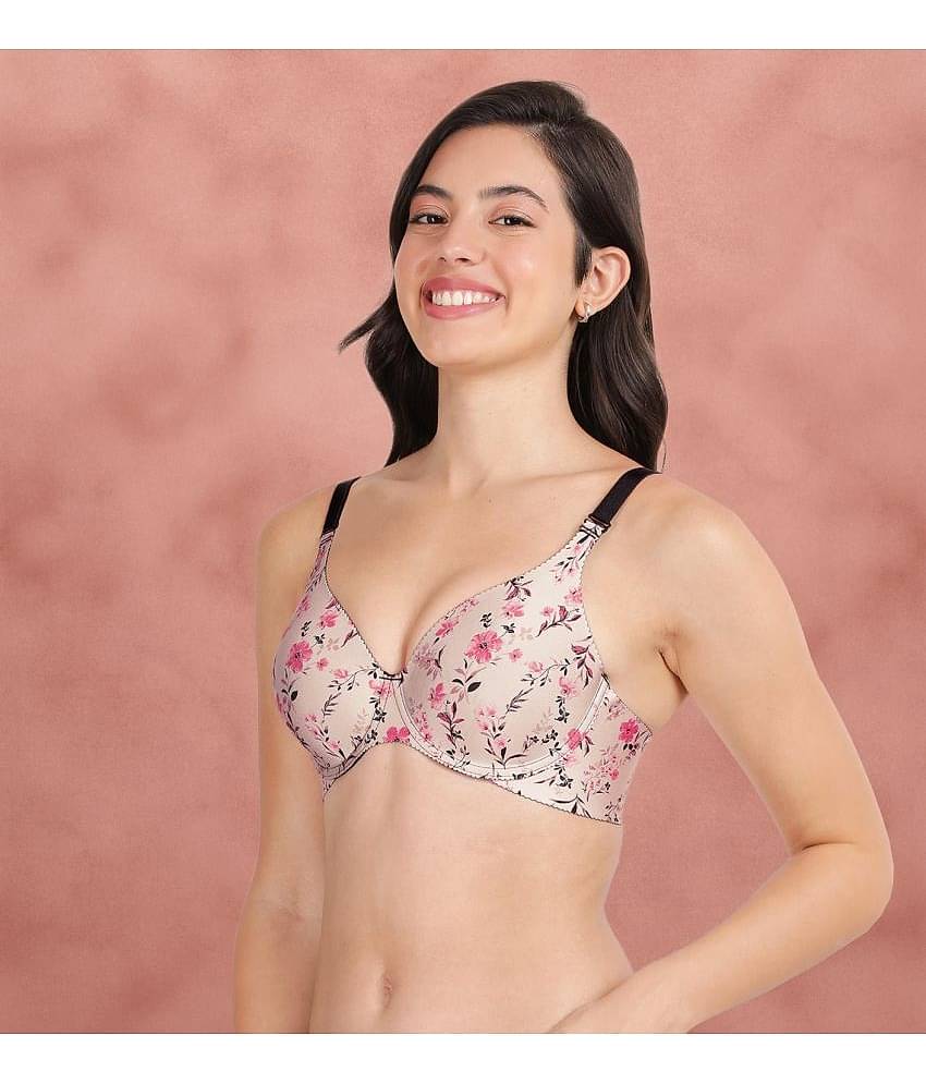 Shyaway Pack of 2 Nylon Lightly Padded Women's T-Shirt Bra ( Multicolor ) shya-c2b-1516