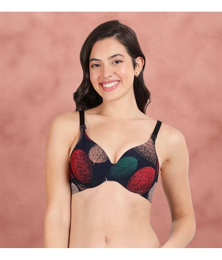 Shyaway Pack of 2 Nylon Lightly Padded Women's T-Shirt Bra ( Multicolor ) shya-c2b-1516