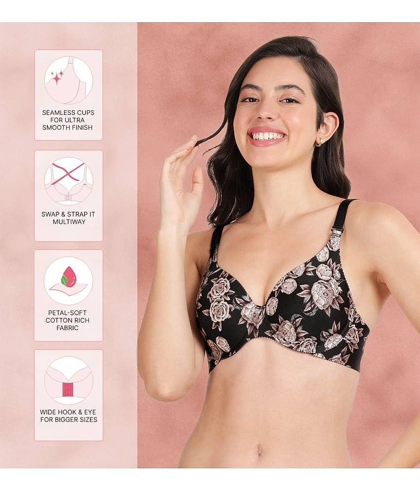 Shyaway Pack of 2 Nylon Lightly Padded Women's T-Shirt Bra ( Multicolor ) shya-c2b-1561