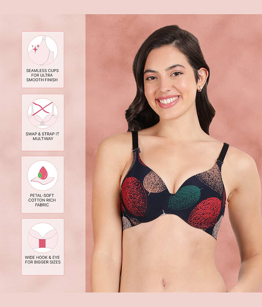 Shyaway Pack of 2 Nylon Lightly Padded Women's T-Shirt Bra ( Multicolor ) shya-c2b-1568