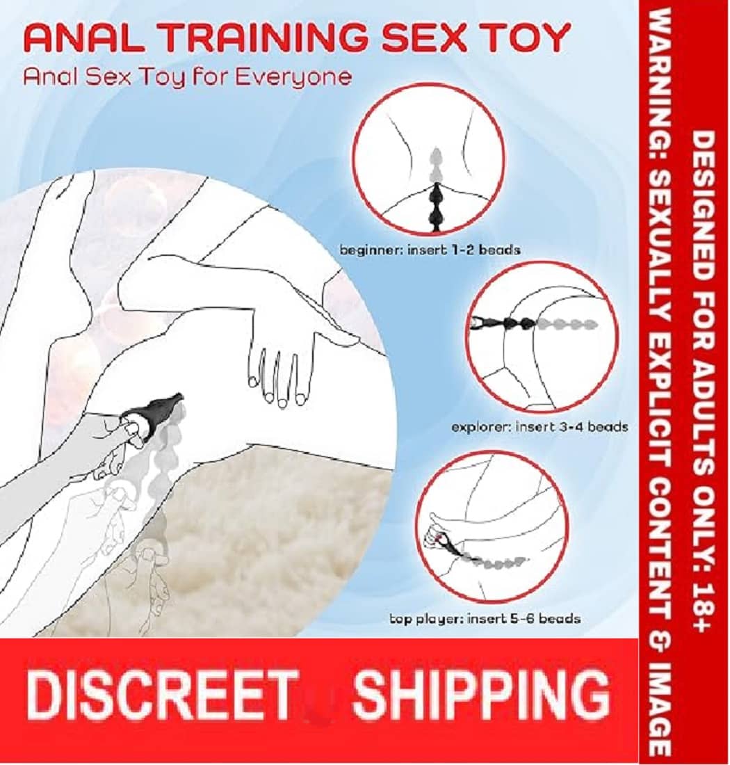 Silicone Anal Bead with 10 Balls, Anal Chain Butt Plug