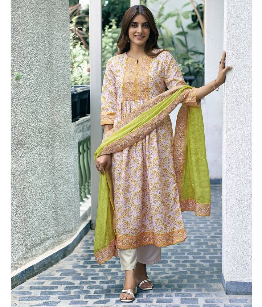 Skylee Rayon Printed Kurti With Pants Women's Stitched Salwar Suit - Off White ( Pack of 1 ) Skylee Rayon Printed Kurti With Pants Women's Stitched Salwar Suit - Off White ( Pack of 1 )