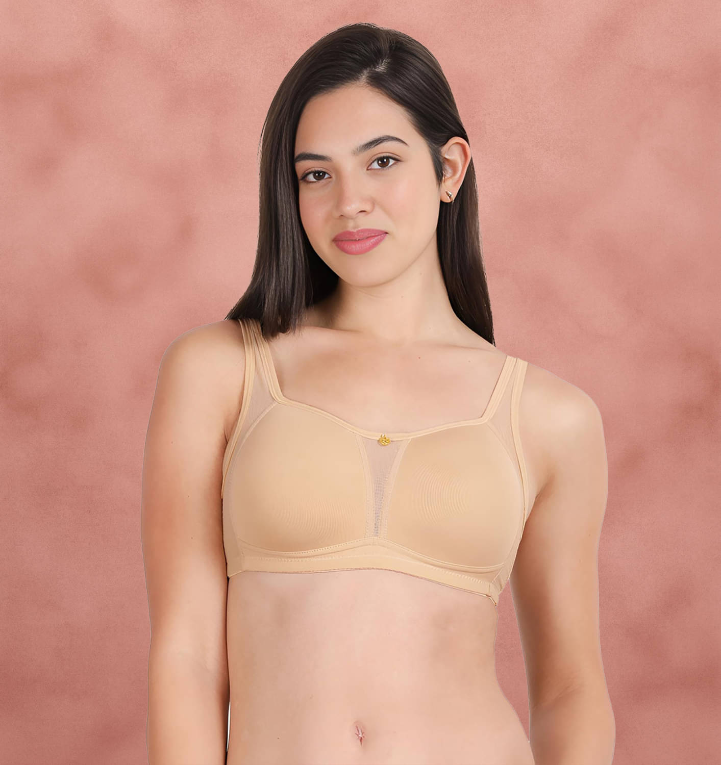     			Taabu Beige Nylon Lightly Padded Women's Minimizer Bra ( Pack of 1 )