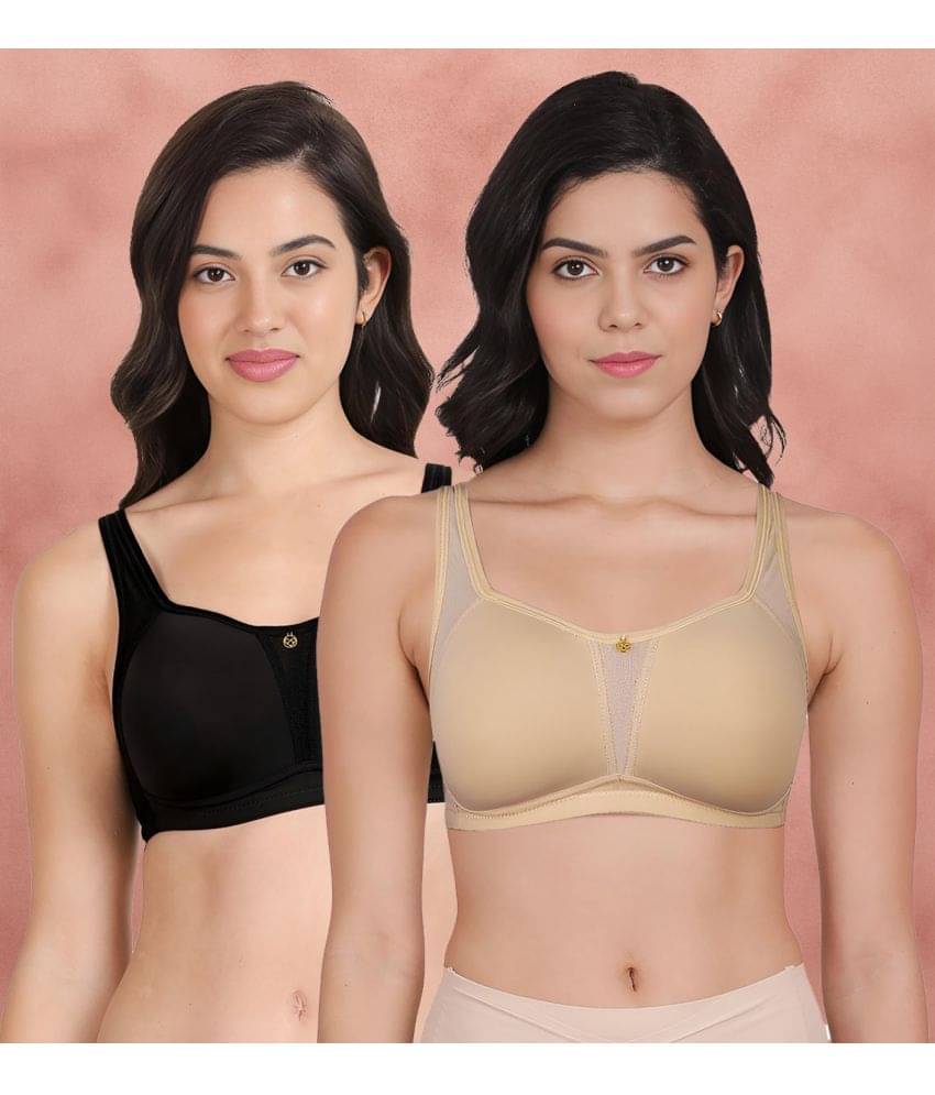 Taabu Multicolor Nylon Lightly Padded Women's Minimizer Bra ( Pack of 2 ) Taabu Multicolor Nylon Lightly Padded Women's Minimizer Bra ( Pack of 2 )