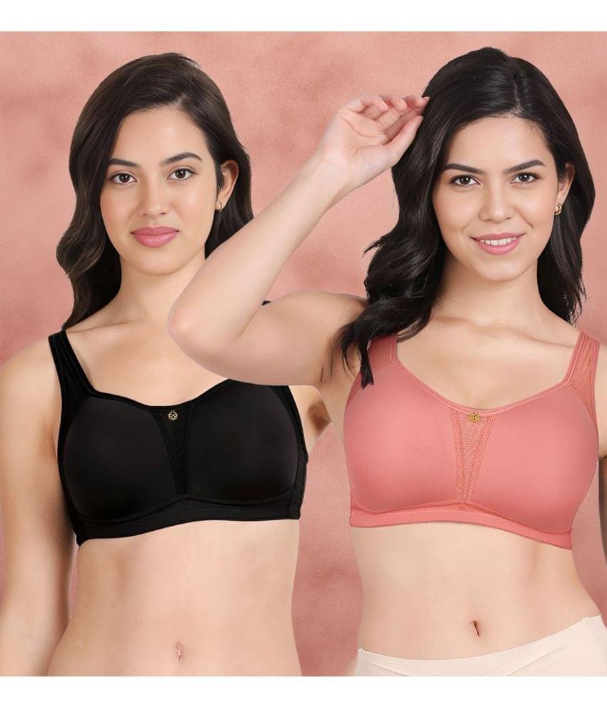 Taabu Pack of 2 Nylon Lightly Padded Women's Minimizer Bra ( Multicolor ) taab-c2b-1480     			Taabu Pack of 2 Nylon Lightly Padded Women's Minimizer Bra ( Multicolor ) taab-c2b-1480