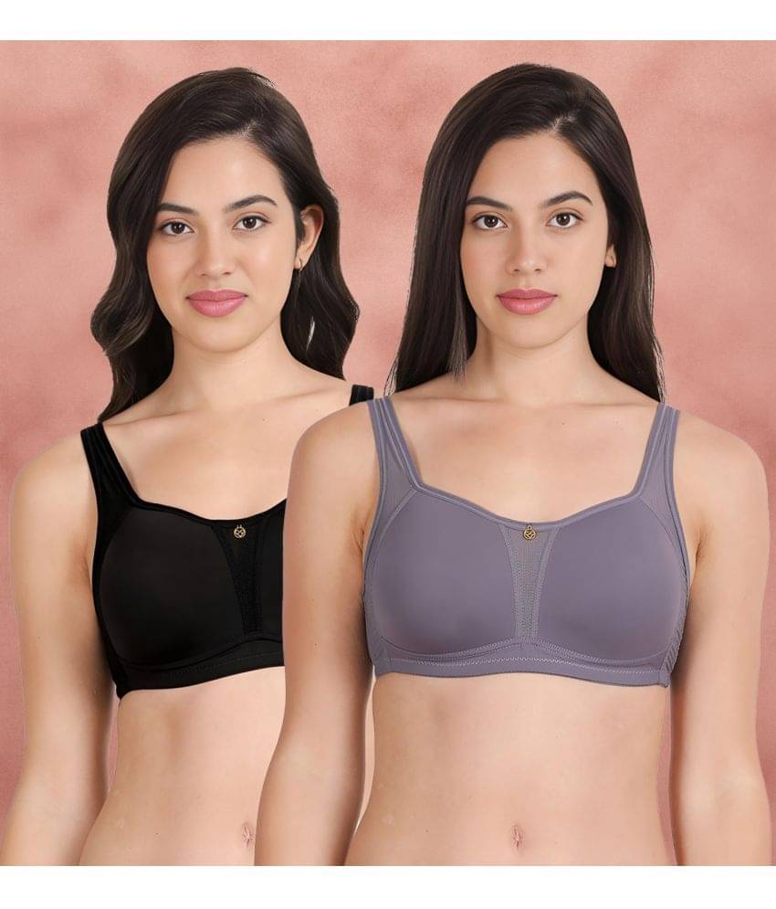 Taabu Multicolor Nylon Lightly Padded Women's Minimizer Bra ( Pack of 2 ) Taabu Multicolor Nylon Lightly Padded Women's Minimizer Bra ( Pack of 2 )