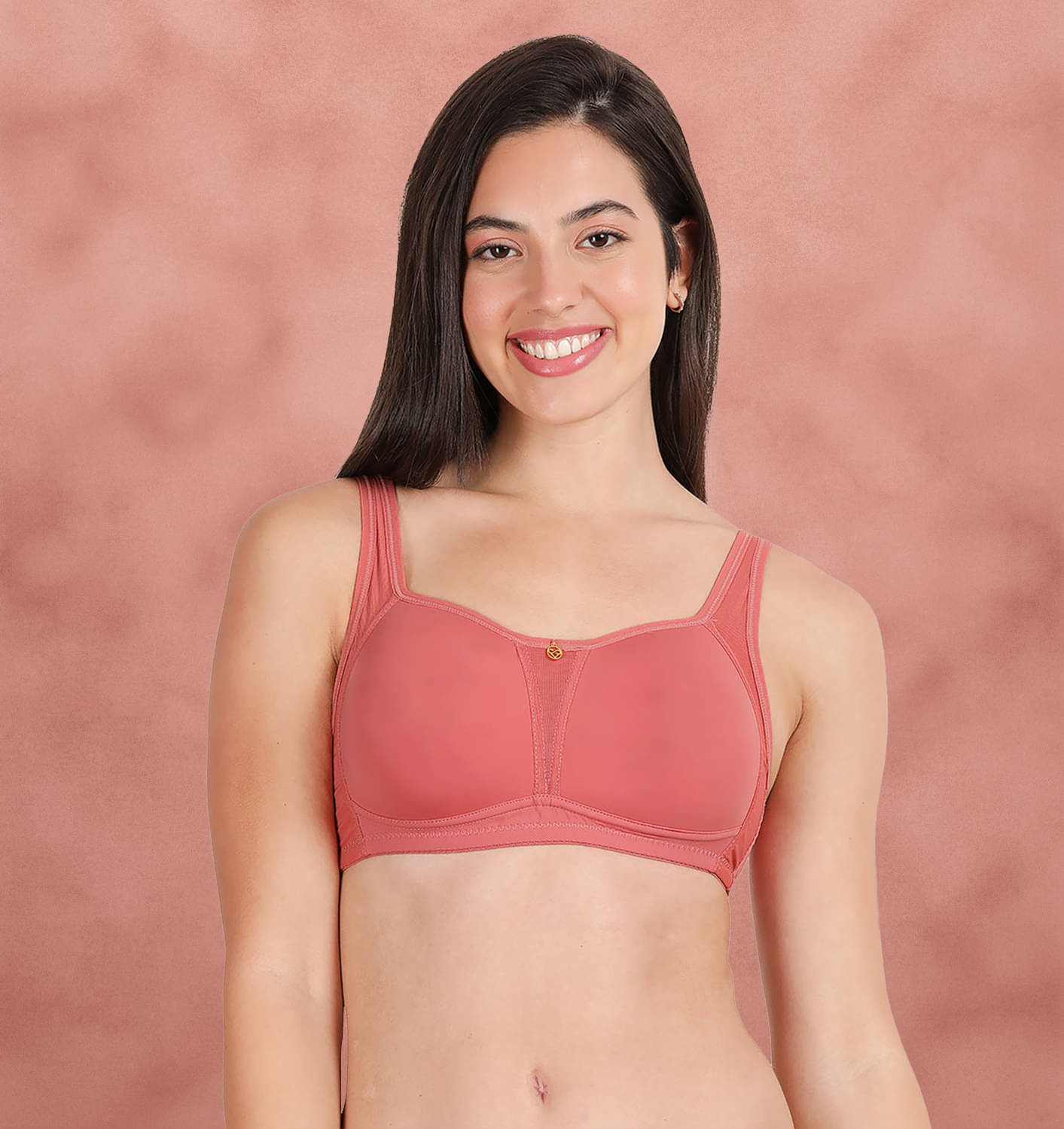 Taabu Nylon Lightly Padded Women's Minimizer Bra ( Pink ) SMN01-MaryRose     			Taabu Nylon Lightly Padded Women's Minimizer Bra ( Pink ) SMN01-MaryRose
