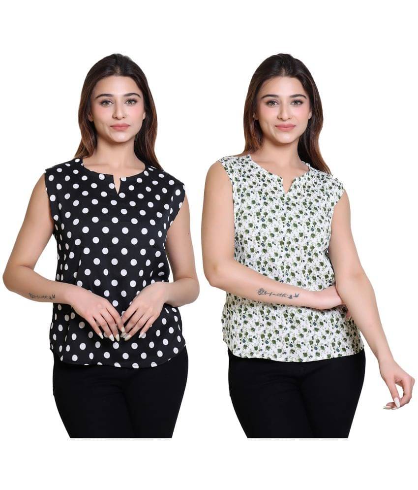     			Varenyam Women's Rayon Regular Top ( Black )