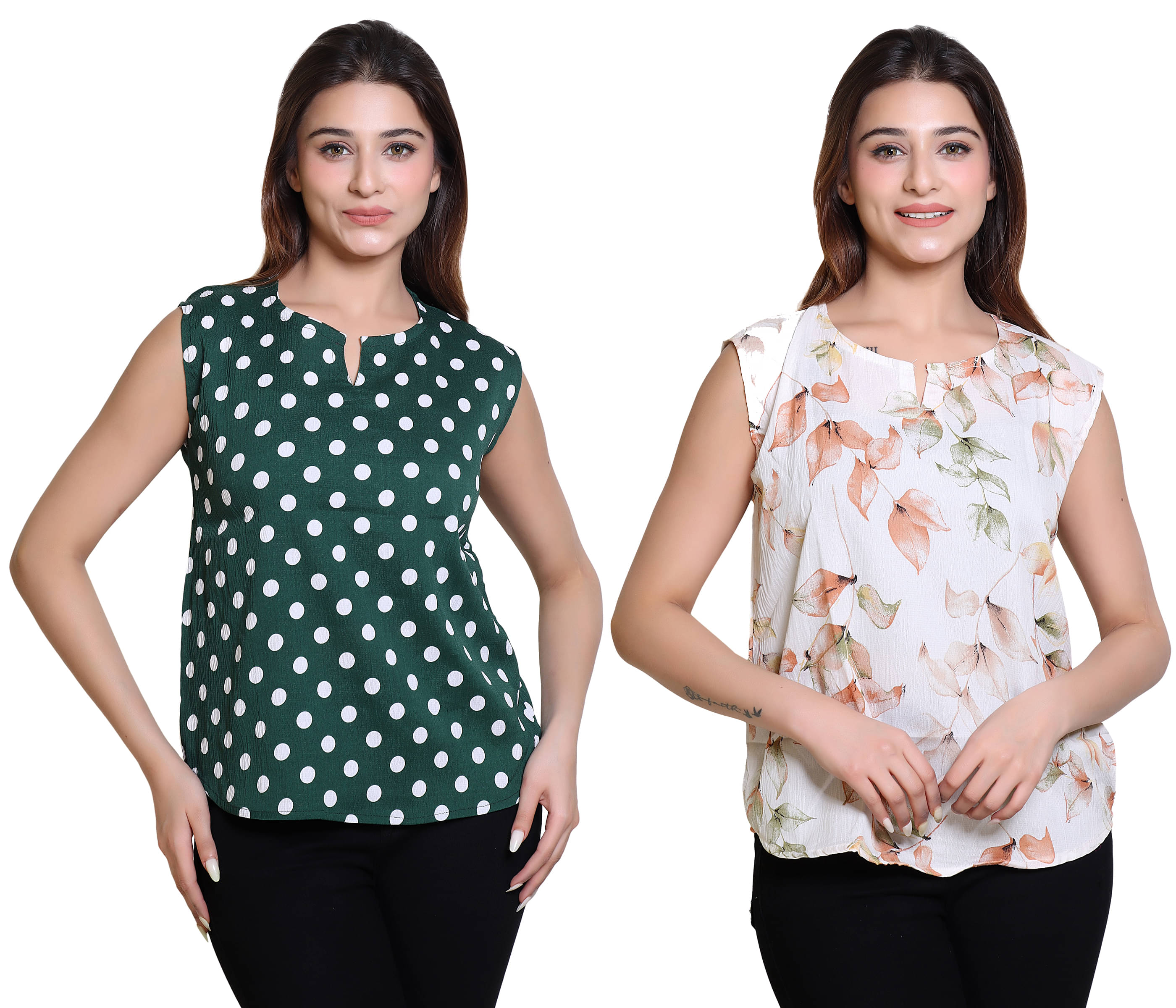     			Varenyam Women's Rayon Regular Top ( Green )