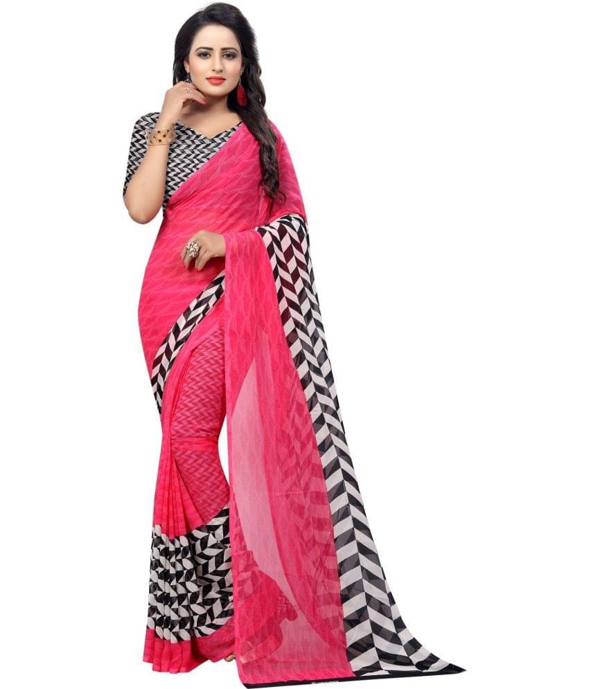 Vkaran Cotton Silk Applique Saree Without Blouse Piece ( Pink ) Vkaran Cotton Silk Applique Saree Without Blouse Piece ( Pink )