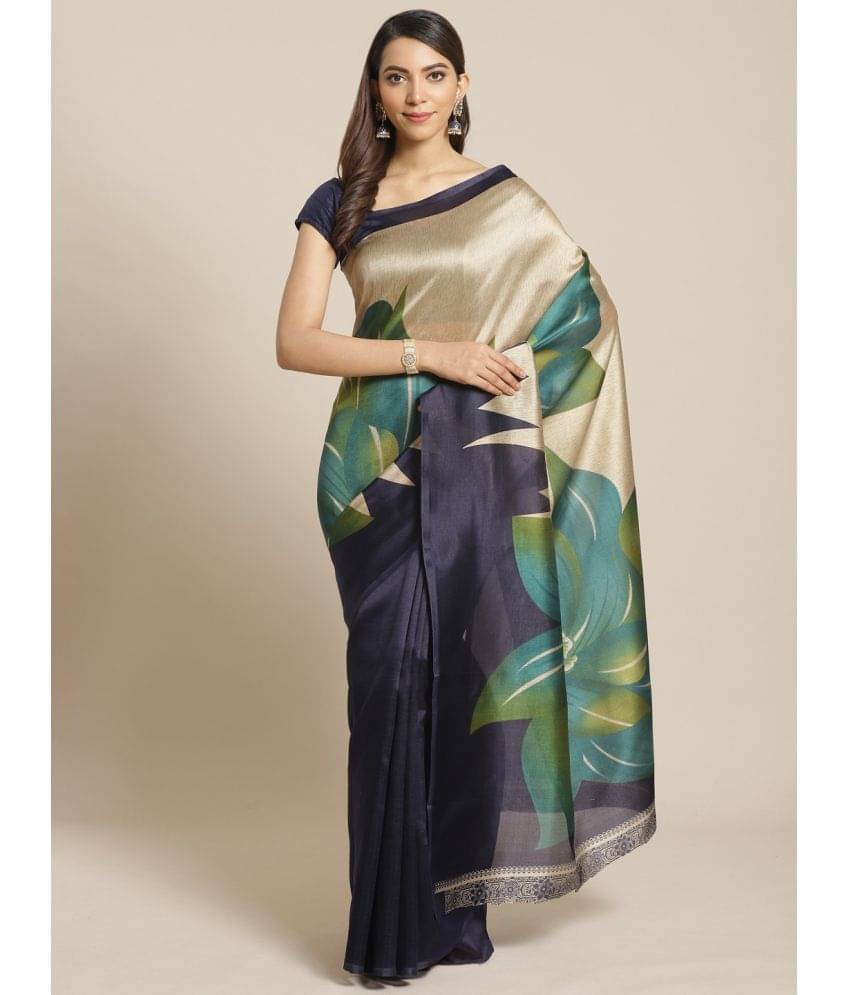     			Vkaran Cotton Silk Embellished Saree Without Blouse Piece ( Multicolor )