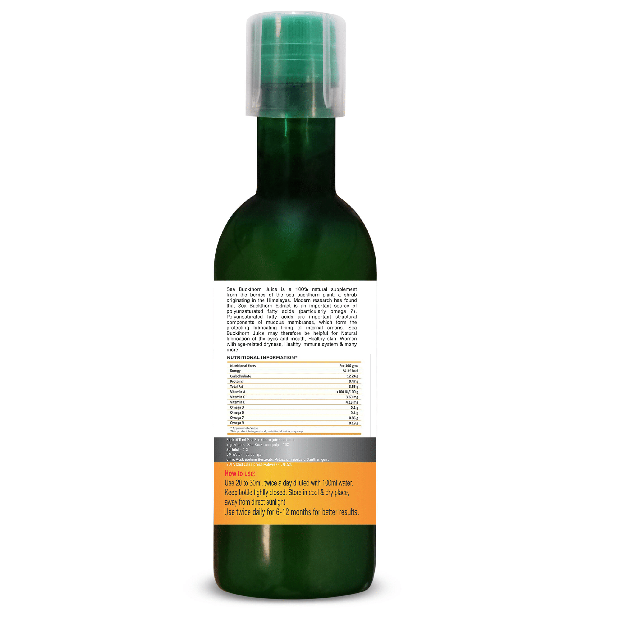     			Vringra Sea Buckthorn Juice- Sea Buckthorn Himalayan Berry Extract Juices 500 ml Pack of 1