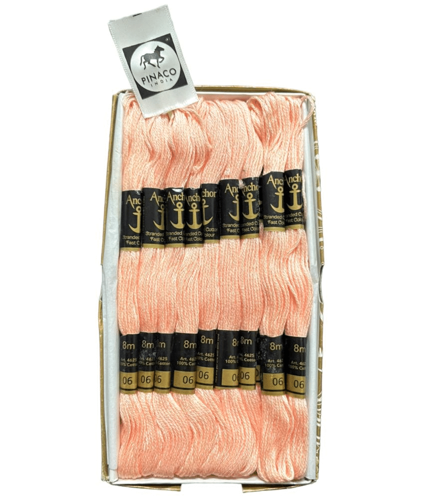 Anchor Stranded Cotton SKEINS/Embroidery Threads Longstitch/Cross Stitch 8 mtrs skeins Pack of 10 pcs (006 ) Anchor Stranded Cotton SKEINS/Embroidery Threads Longstitch/Cross Stitch 8 mtrs skeins Pack of 10 pcs (006 )