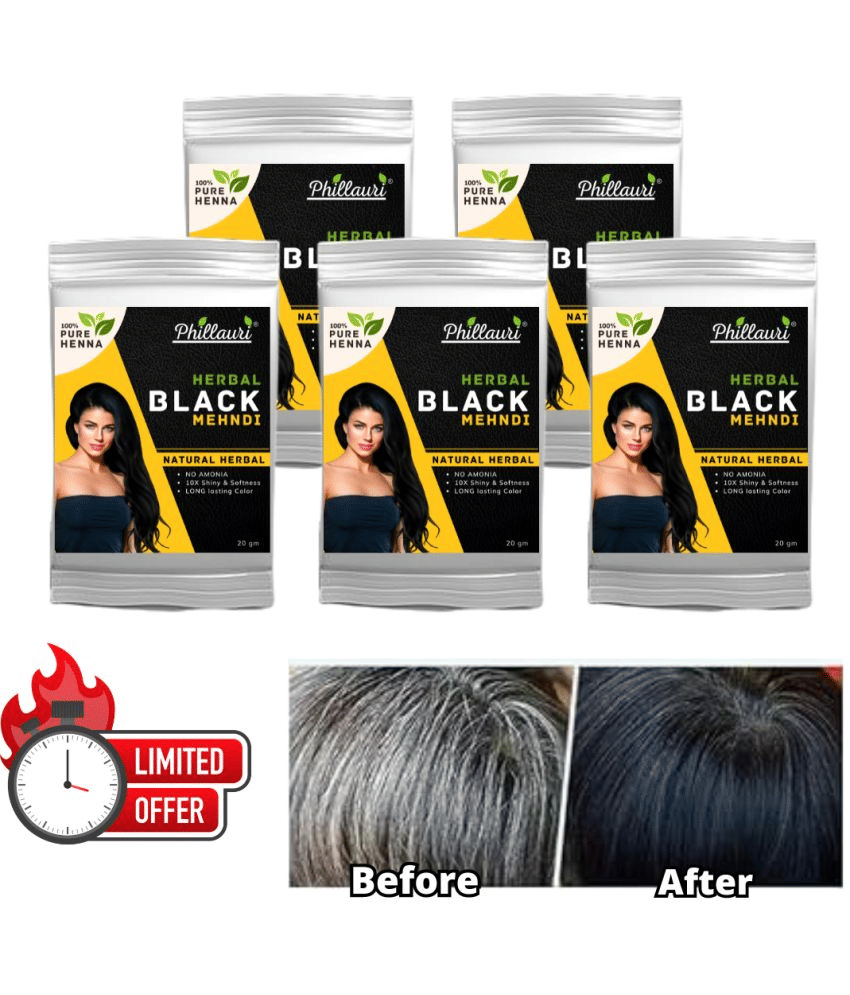 Phillauri Natural Semi Permanent Hair Color 5 g Black