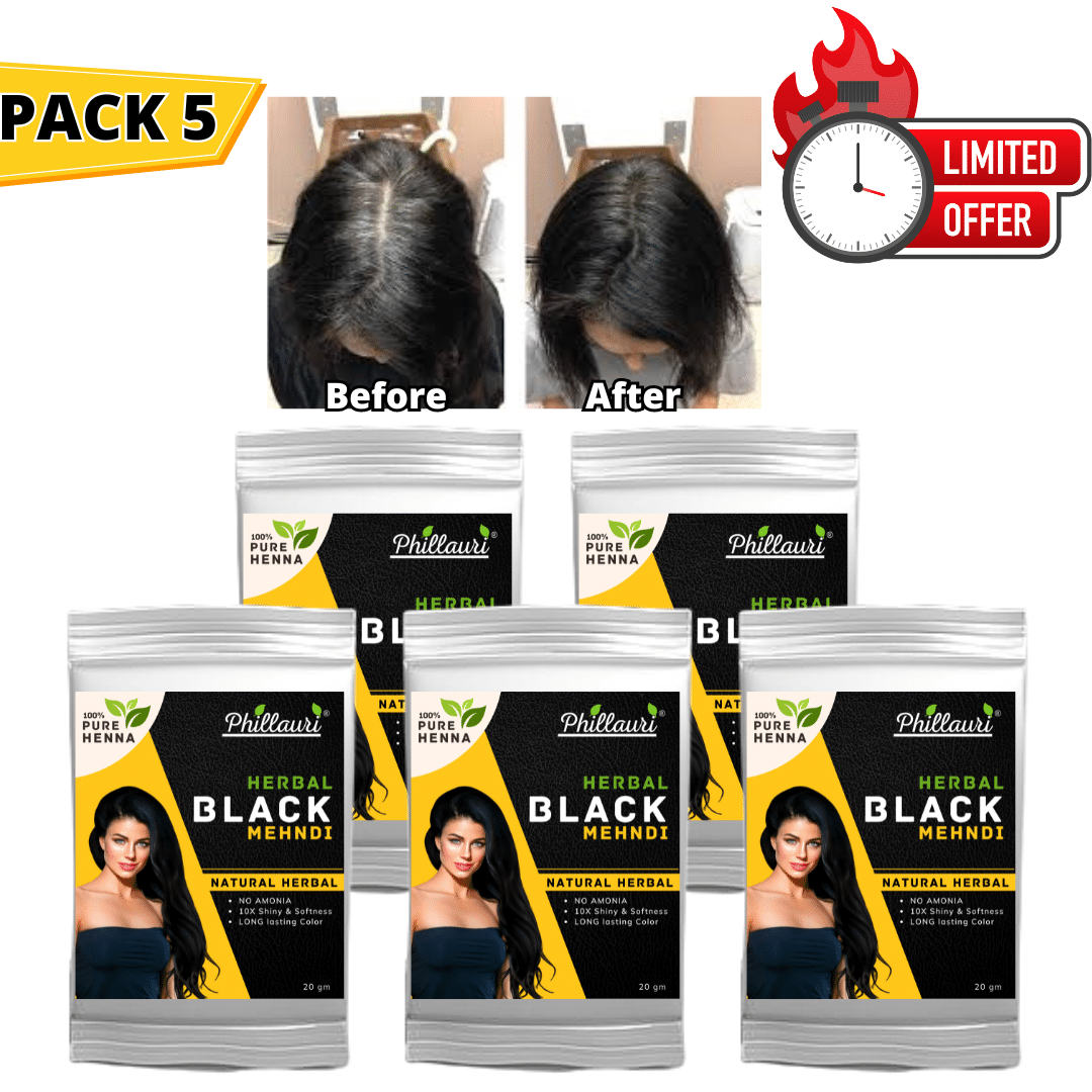     			Phillauri Natural Temporary Hair Color 5 g Black