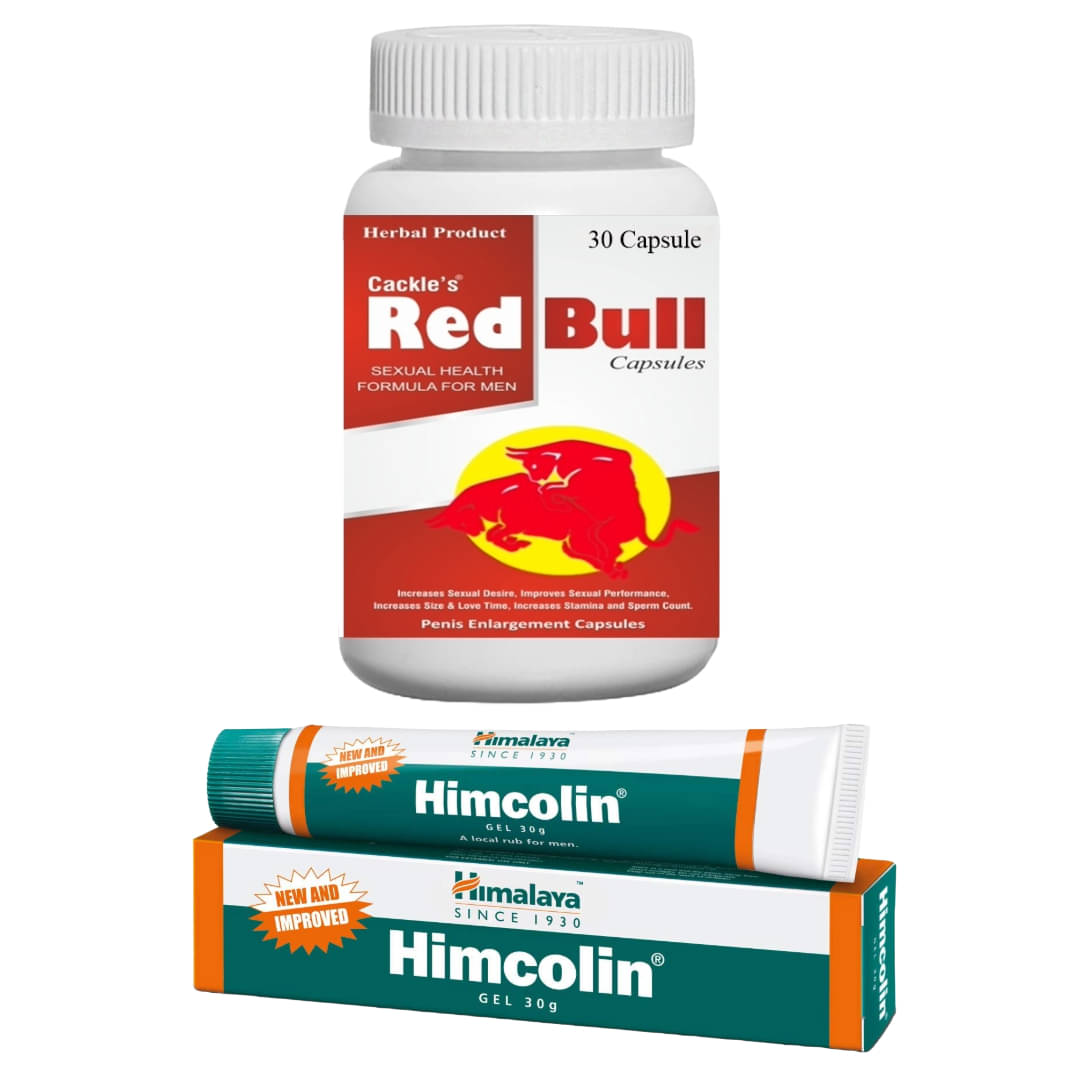 Red Bull Herbal Capsule 30no.s & Himcolin Gel 30g Combo Pack For Men Red Bull Herbal Capsule 30no.s & Himcolin Gel 30g Combo Pack For Men