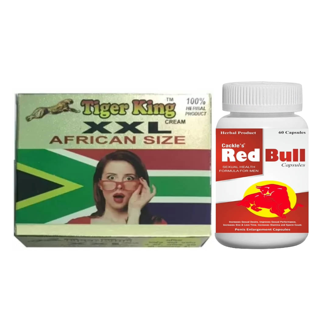 Red Bull Herbal Capsule 60no.s & Tiger King Cream 25g Combo Pack For Men Red Bull Herbal Capsule 60no.s & Tiger King Cream 25g Combo Pack For Men