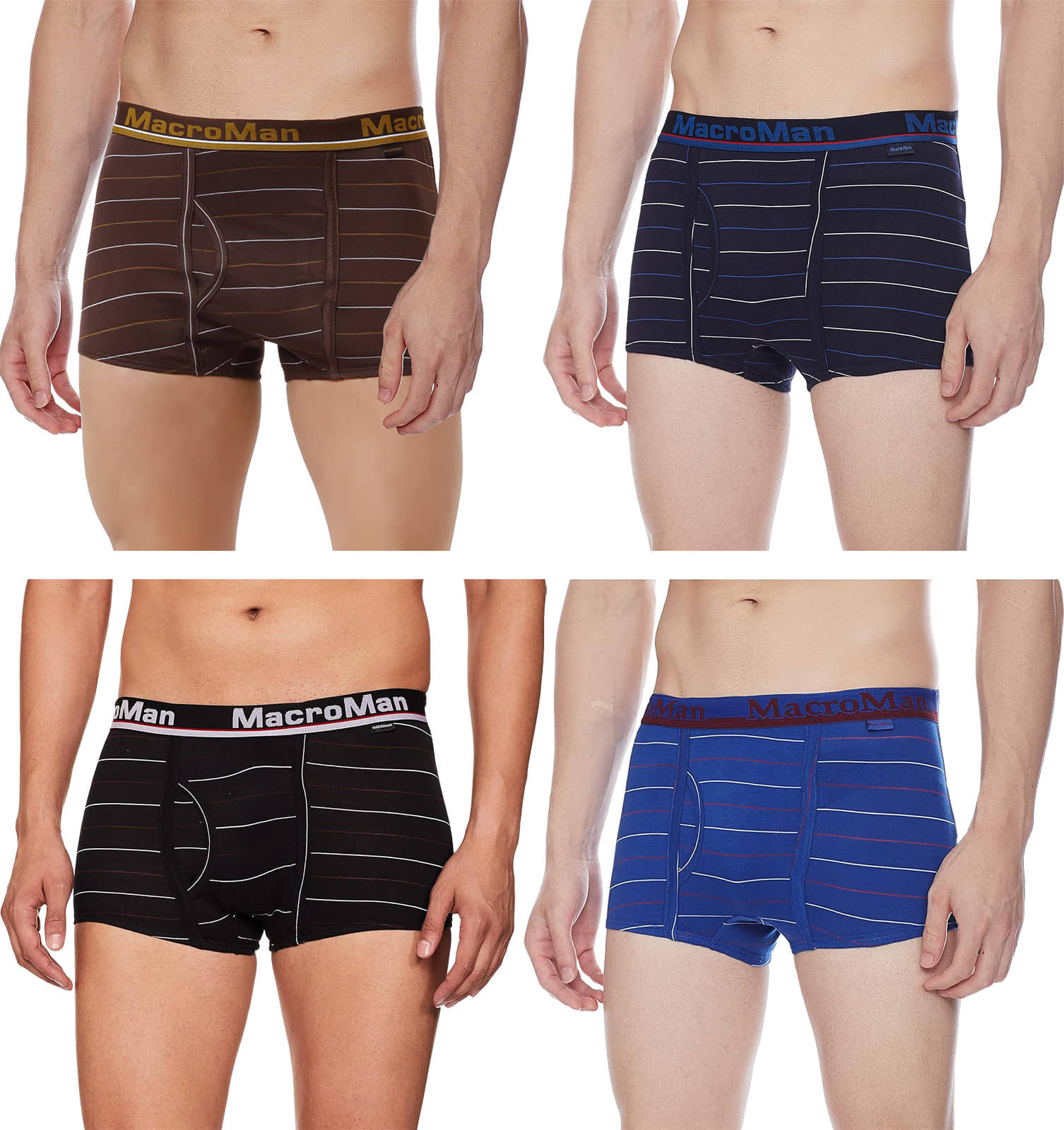 Rupa macroman Multicolor Cotton Men's Trunks ( Pack of 4 )