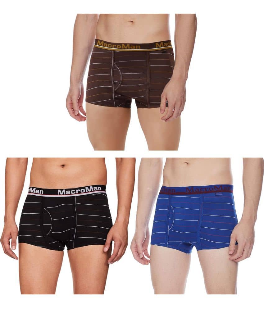 Rupa macroman Multicolor Cotton Men's Trunks ( Pack of 3 )