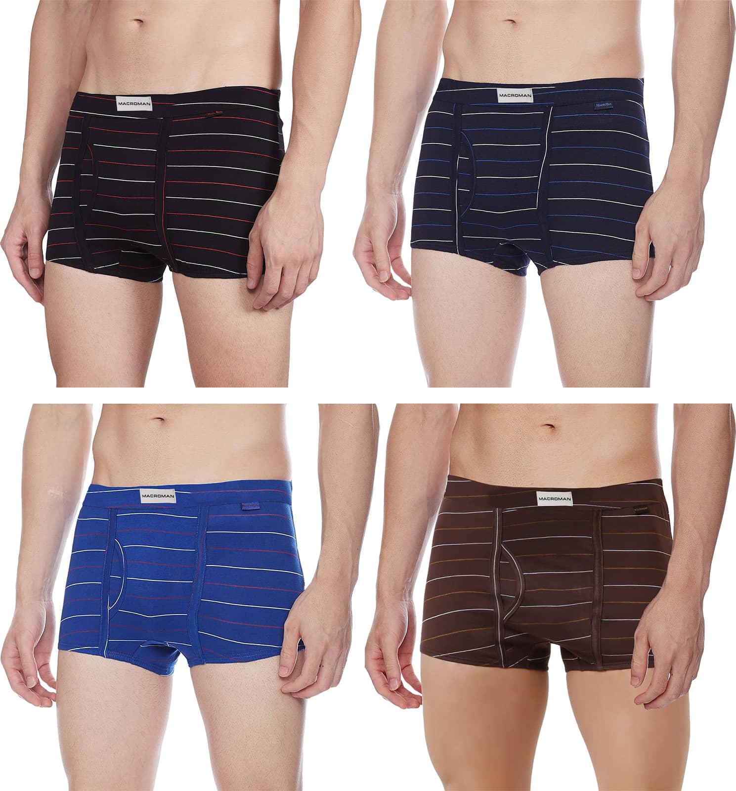 Rupa macroman Multicolor Cotton Men's Trunks ( Pack of 4 )