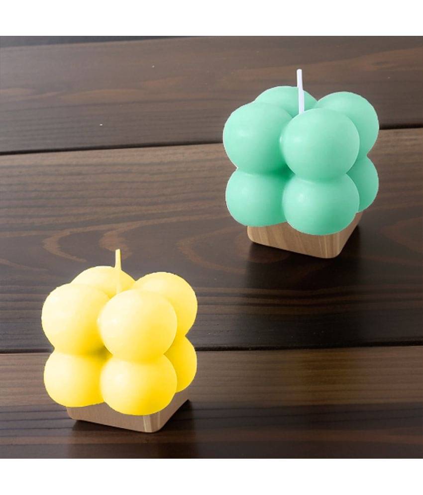     			SS ENTERPRISE Multicolour Pillar Candle 5 cm ( Pack of 2 )