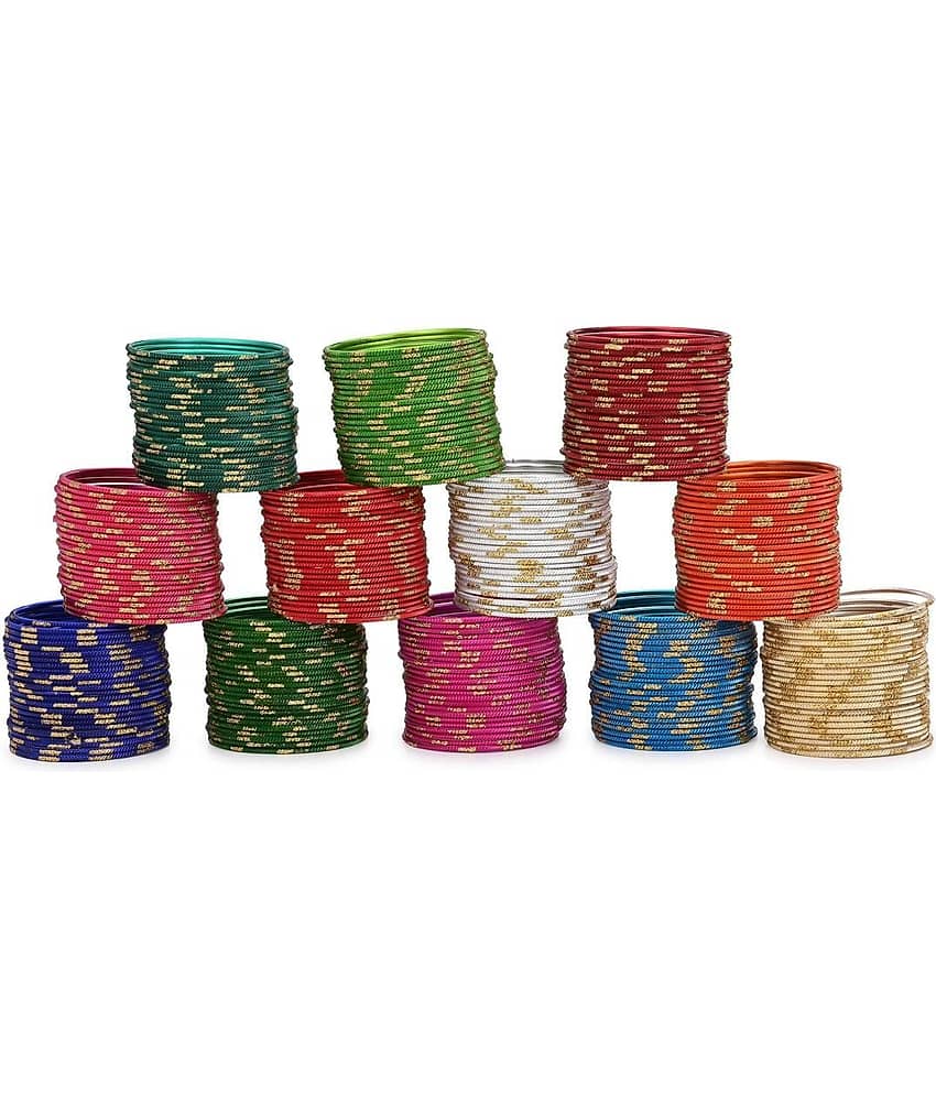 Somil Multicolor Bangle Set ( Pack of 84 ) - Bangles & Bracelets | Buy online on ZillyBuy