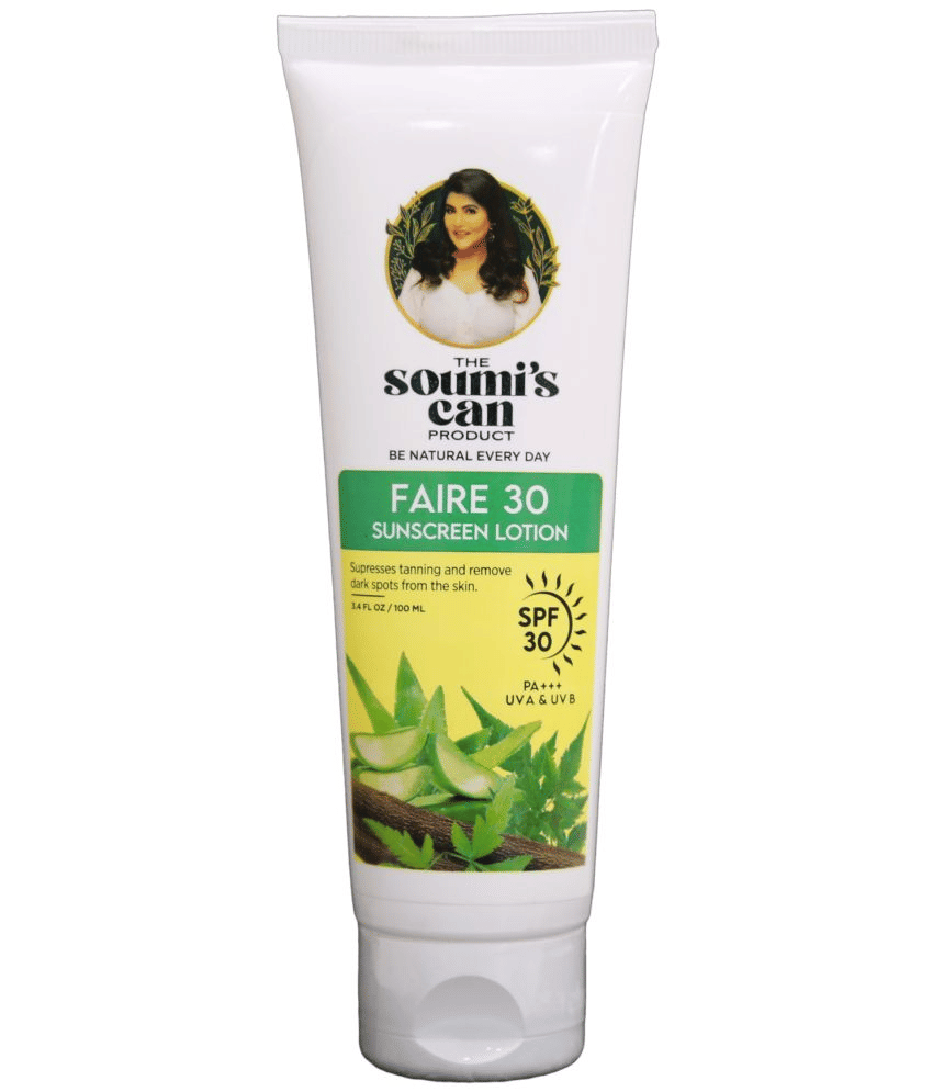     			The Soumi's Can Product Faire 30 Sunscreen Lotion Spf 30 Pa+++ Sun Protection , 100ml (Pack of 1)