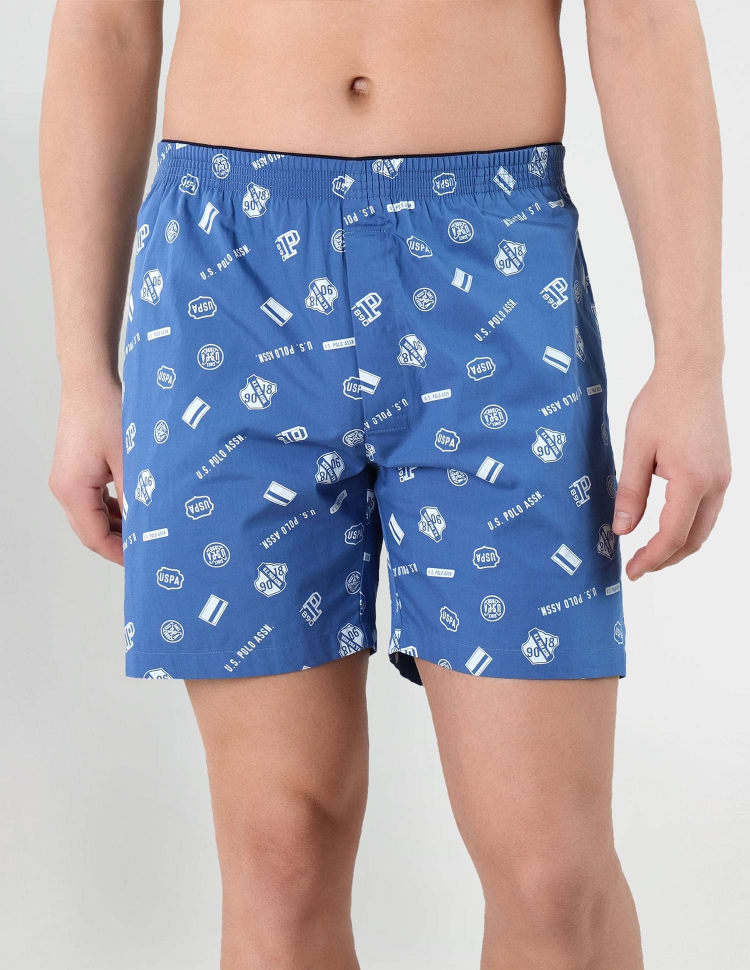 U.S. Polo Assn. Blue Cotton Men's Shorts ( Pack of 1 )     			U.S. Polo Assn. Blue Cotton Men's Shorts ( Pack of 1 )