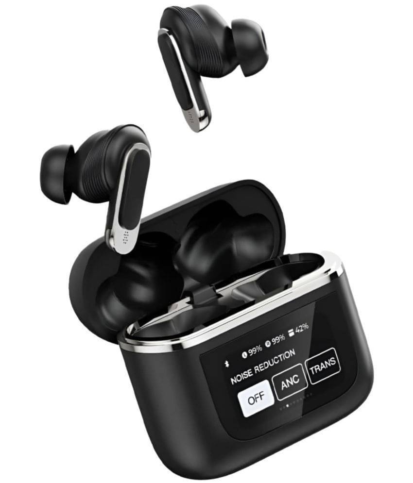 VERONIC V8 TouchScreen ANC Bluetooth True Wireless (TWS) In Ear 32 Hours Playback Active Noise cancellation IPX4(Splash & Sweat Proof) Black VERONIC V8 TouchScreen ANC Bluetooth True Wireless (TWS) In Ear 32 Hours Playback Active Noise cancellation IPX4(Splash & Sweat Proof) Black