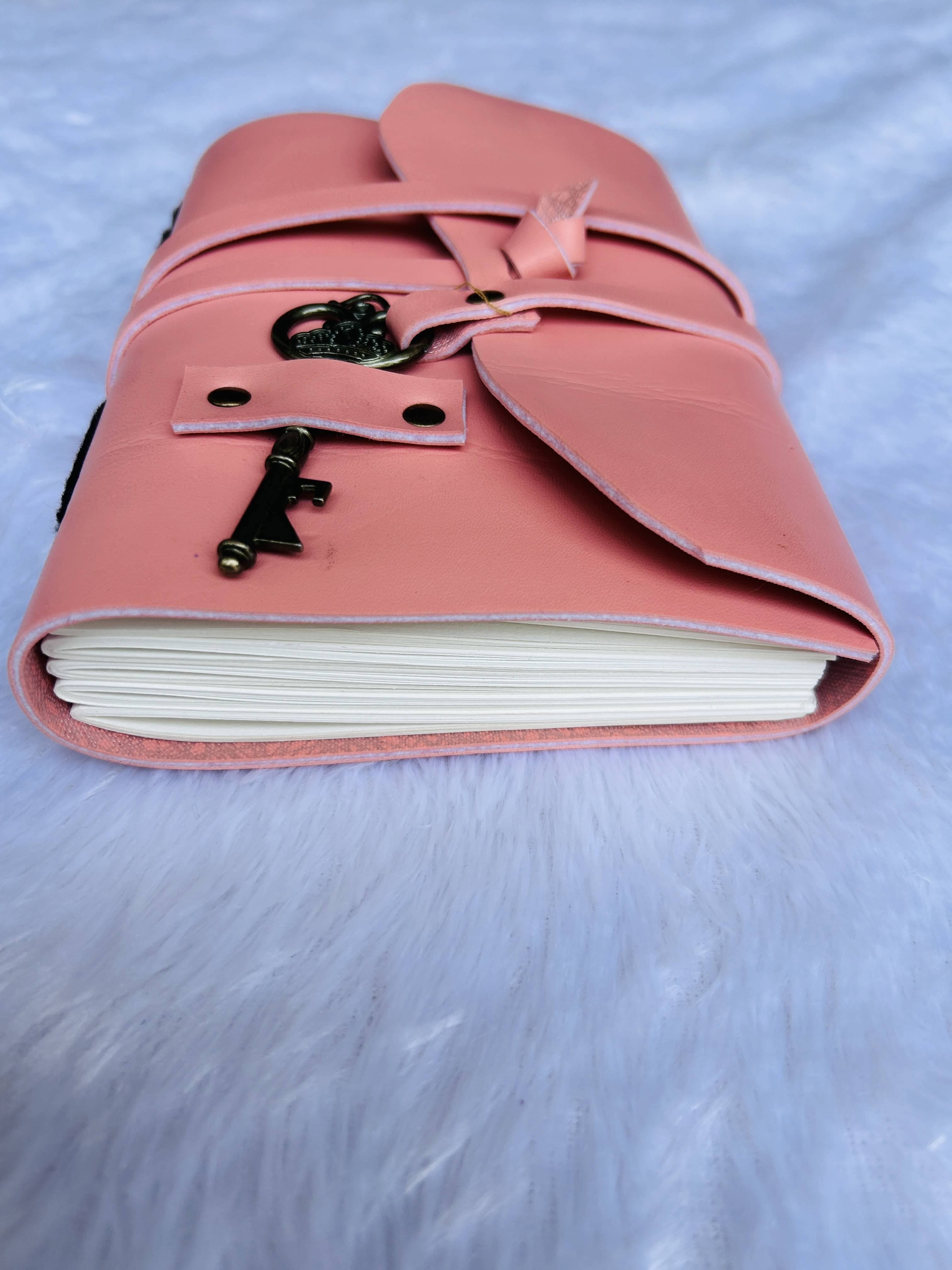 Vintage Leather journal with Thread lock pattern Pink 5*7 inches A5 200 pages 120 GSM Vintage Leather journal with Thread lock pattern Pink 5*7 inches A5 200 pages 120 GSM